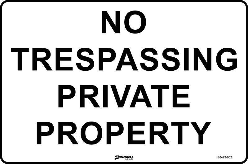 No Trespassing Private Property Sign