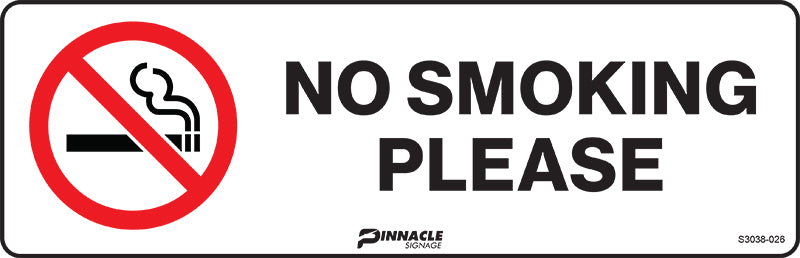 No Smoking Please Sign
