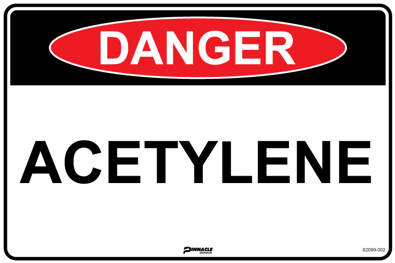 Danger Acetylene Sign