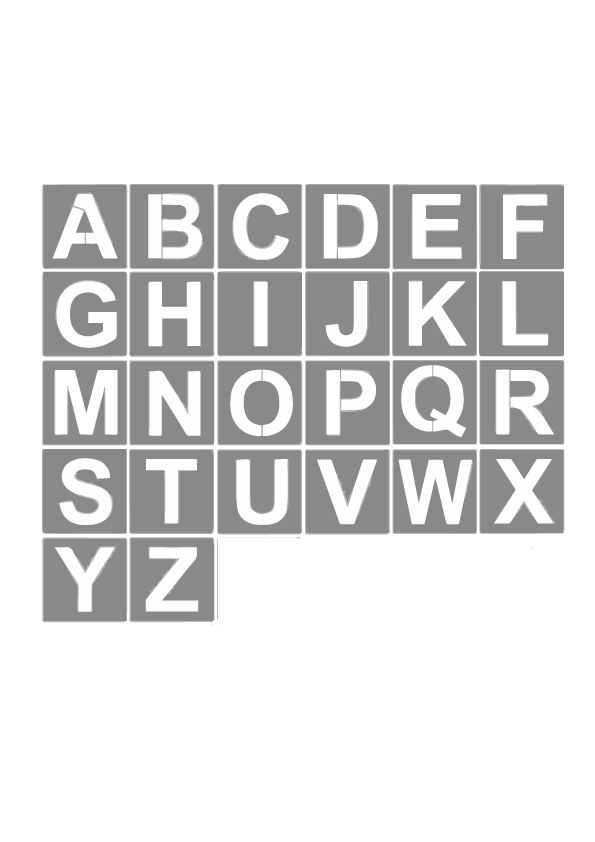 Stencil Pack, Alphabet A-Z Sign