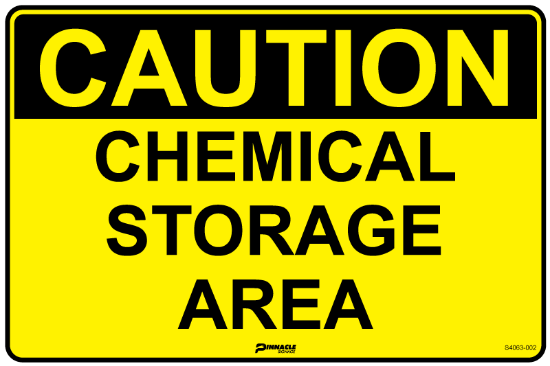 Caution Chemical Storage Area Sign