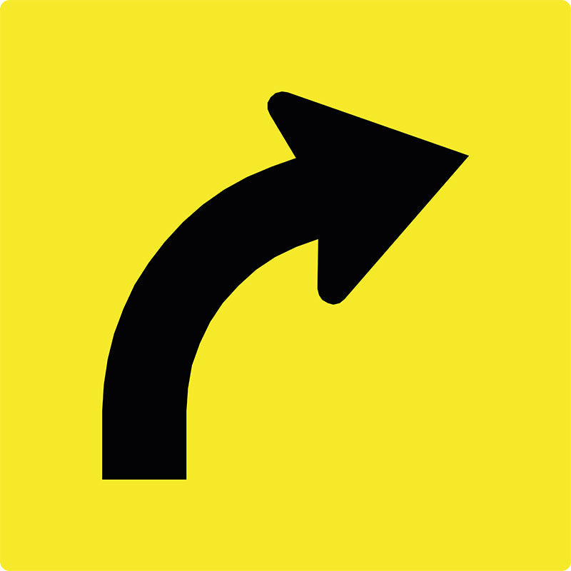 Right Curve (Symbolic), Multi Message Sign