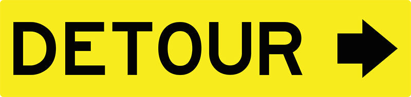 Detour (Right Arrow), Multi Message Sign