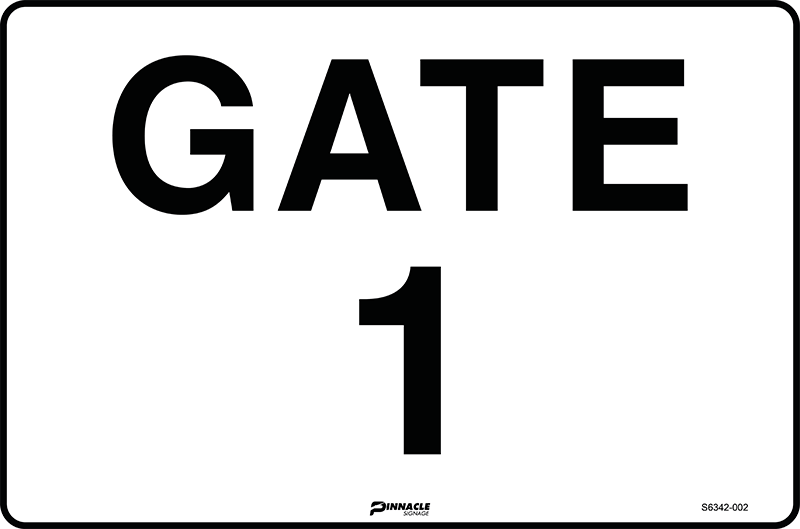 Gate 1 Sign