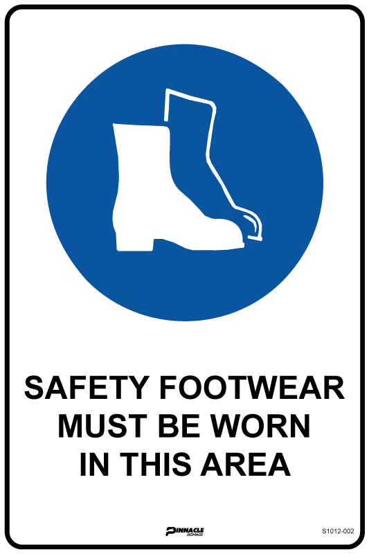 Safety Footwear Must Be Worn In This Area Sign