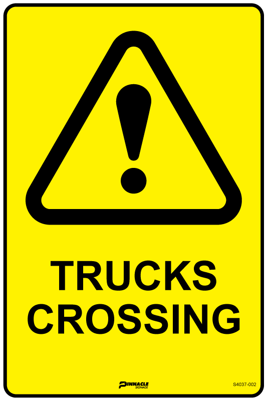 Trucks Crossing Sign