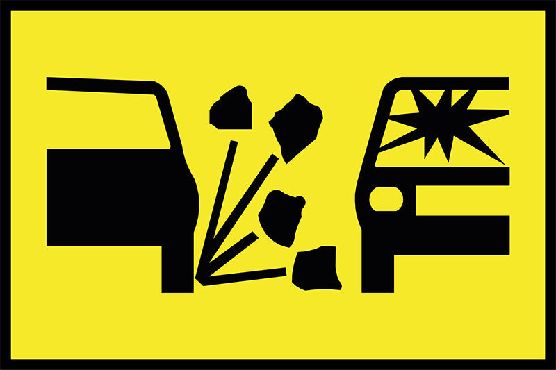 Slippery Surface (Symbolic), Boxed Edge Sign