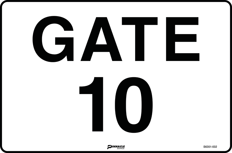 Gate 10 Sign