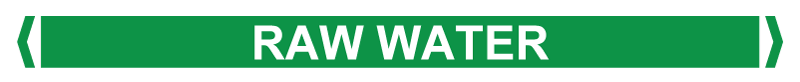 Pipe Markers, , Pack/10 - Raw Water (Green)