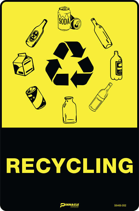 Recycling (Bottles & Cans) Sign