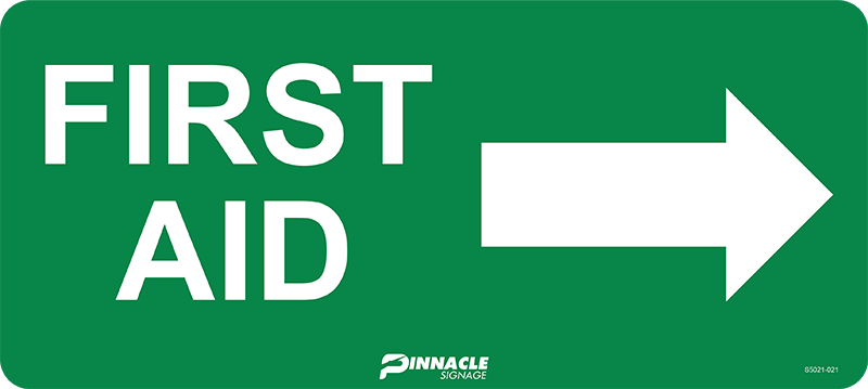 First Aid (Arrow to Right) Sign