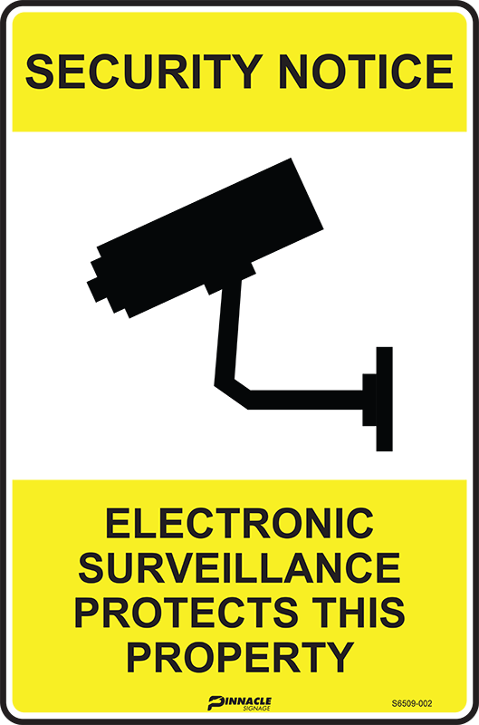 Security Notice Electronic Surveillance Protects This Property Sign