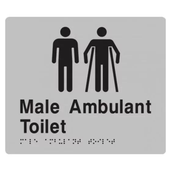 Sign, Male Toilet & Male Ambulant Toilet, , Blue/White PVC