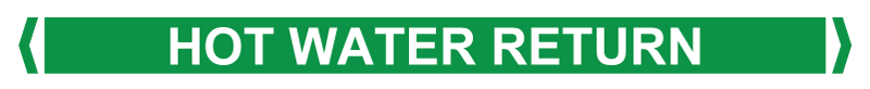 Pipe Markers, , Pack/10 - Hot Water Return (Green)