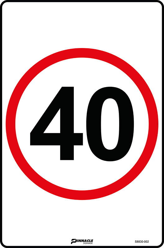40km/h Roundel Sign