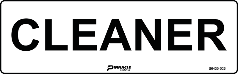 Cleaner Sign