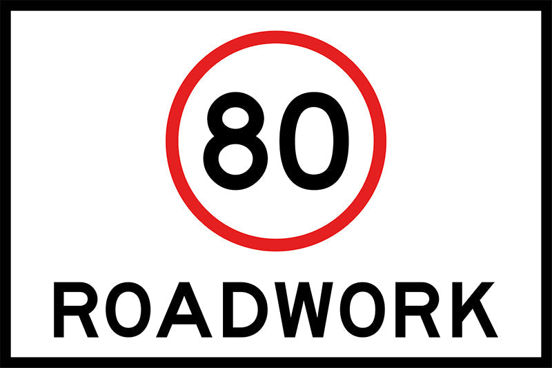 40 Speed Limit, Boxed Edge Sign