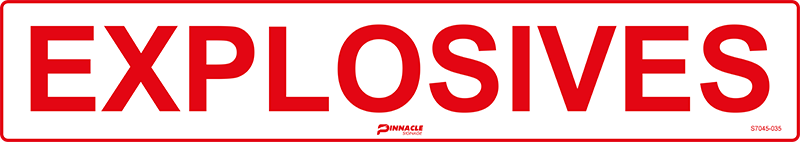 Explosives Sign