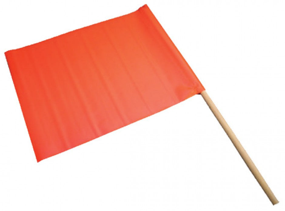 Fluoro Multi Message Flag on Dowel, Orange