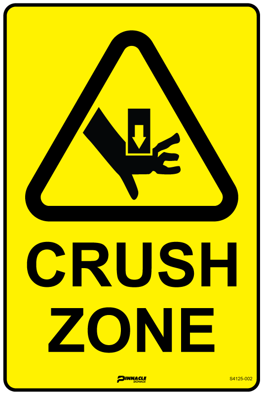 Crush Zone Sign