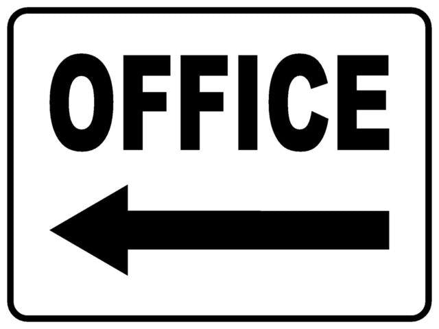 Office (Left Arrow) Sign