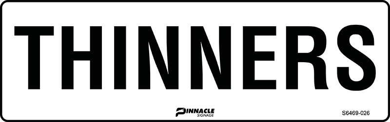 Thinners Sign