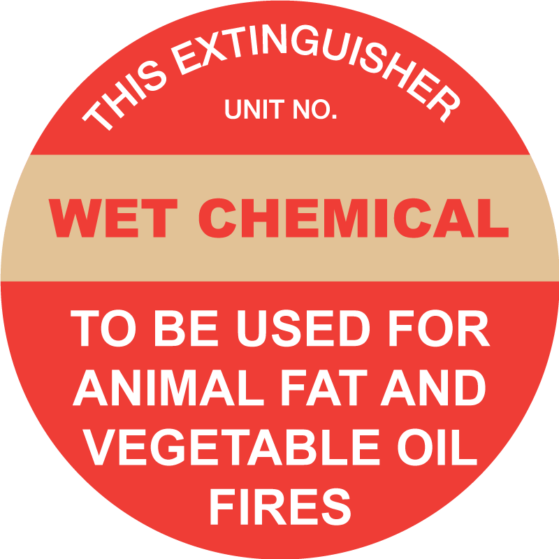 This Extinguisher: Wet Chemical, Disc Sign