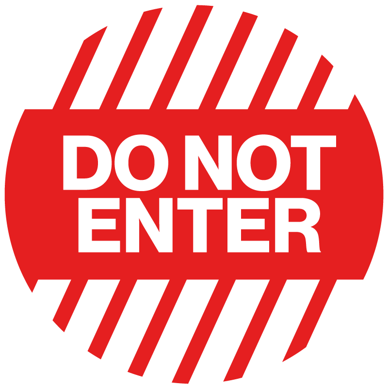 Floor Graphics, , Anti-Slip, Do Not Enter, Round Sign