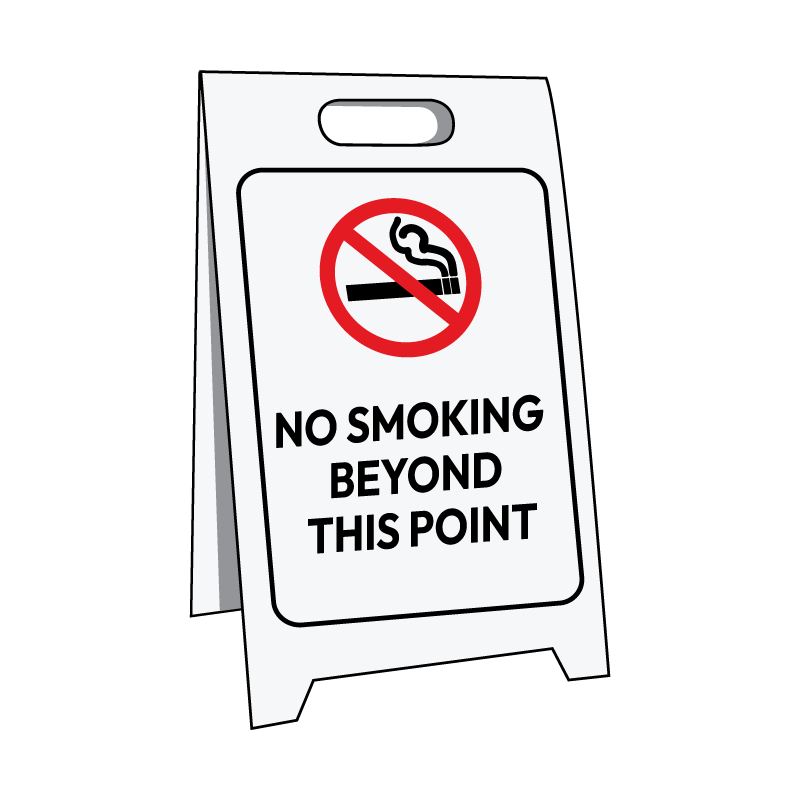 Sign Stand, No Smoking Beyond This Point