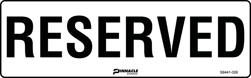 Reserved Sign