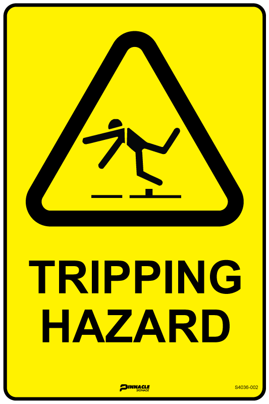 Tripping Hazard Sign