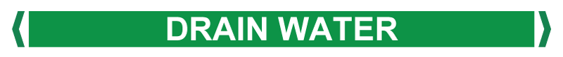 Pipe Markers, , Pack/10 - Drain Water (Green)