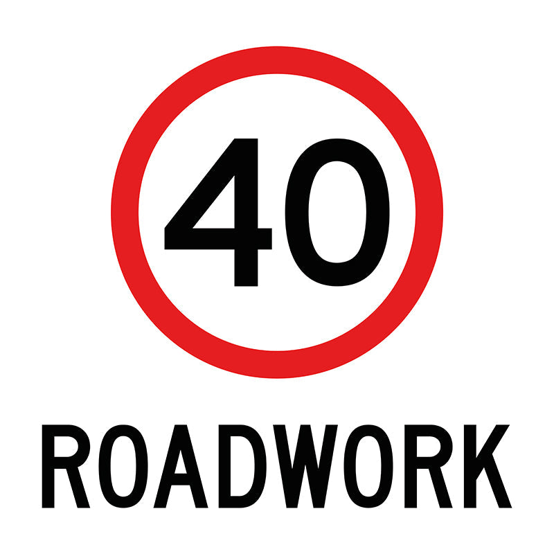 40km/h Roadwork, Multi Message Sign