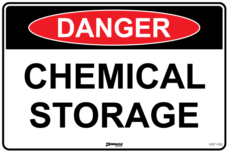 Danger Chemical Storage Sign