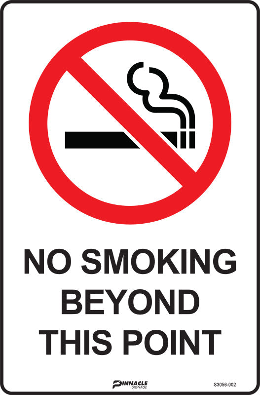 No Smoking Beyond This Point Sign