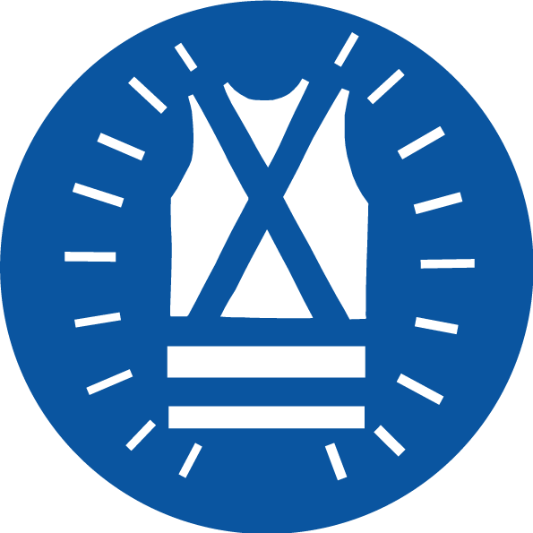 Safety Vests Pictogram, Disc Sign