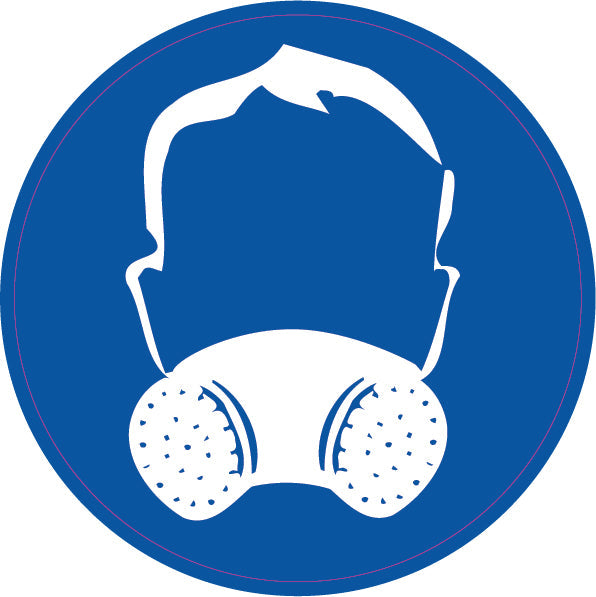 Half Face Mask Respirator Pictogram, Disc Sign