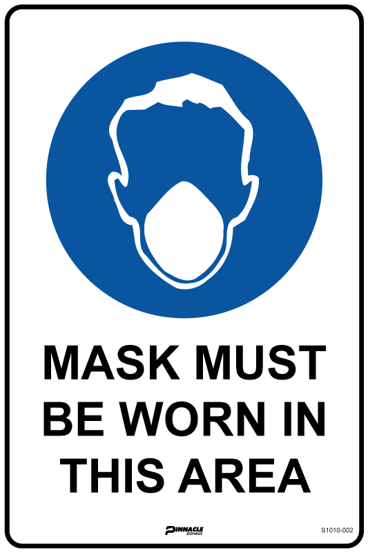 Mask Must Be Worn In This Area Sign