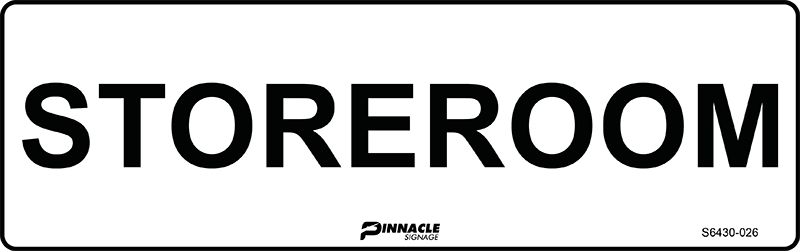 Storeroom Sign