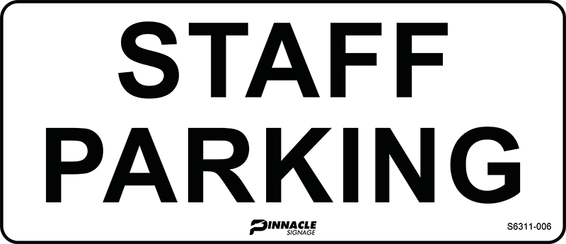 Staff Parking Sign