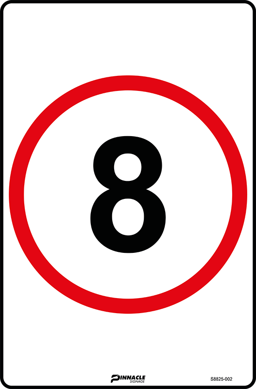 8km/h Roundel Sign