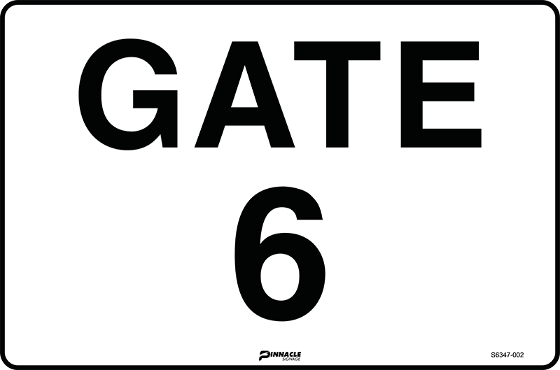 Gate 6 Sign