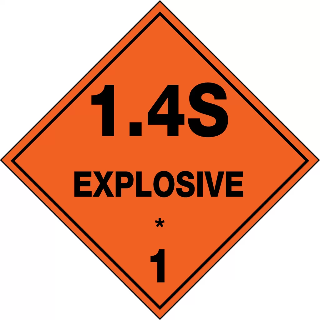 Explosive 1.4S Sign
