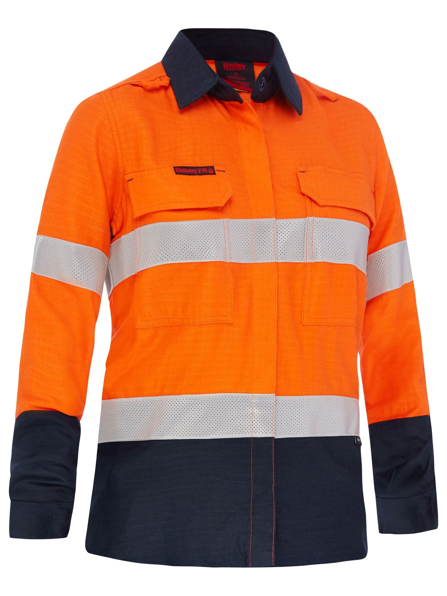 BL8338T Apex 160 Women's Taped Hi Vis FR Ripstop Vented Shirt