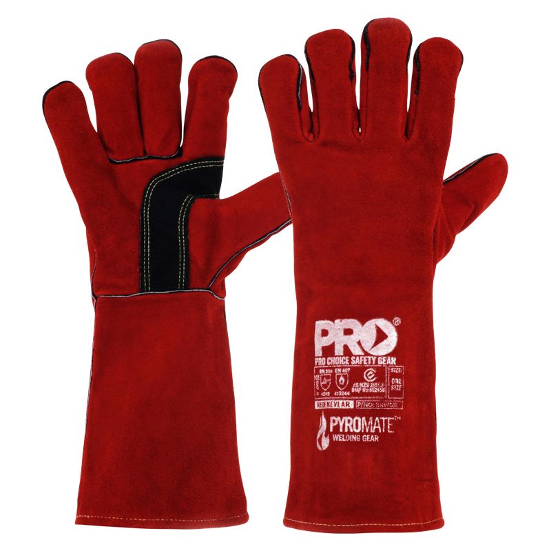 Pro Choice Safety Gear BRW16E Pyromate Red Kevlar Glove Large