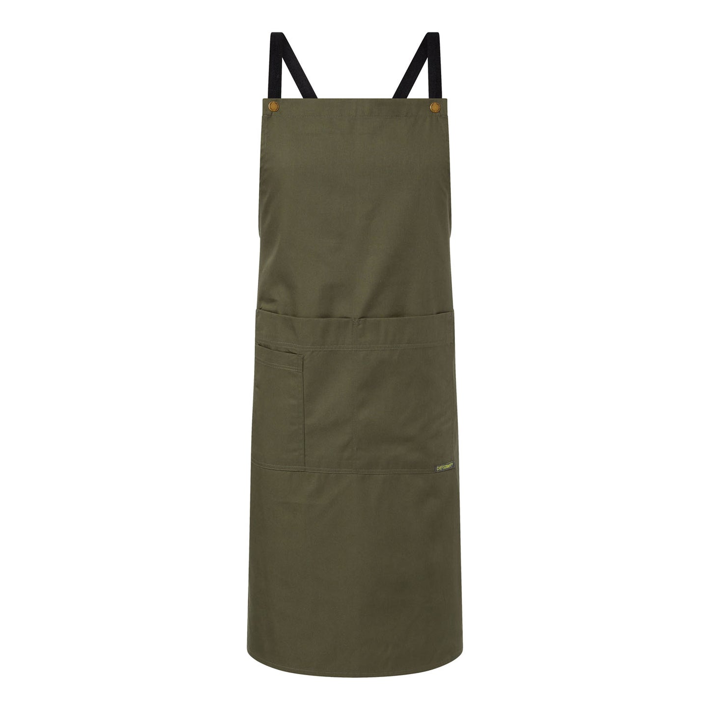 Chefscraft CA031 Full Bib Apron With Pockets in Olive