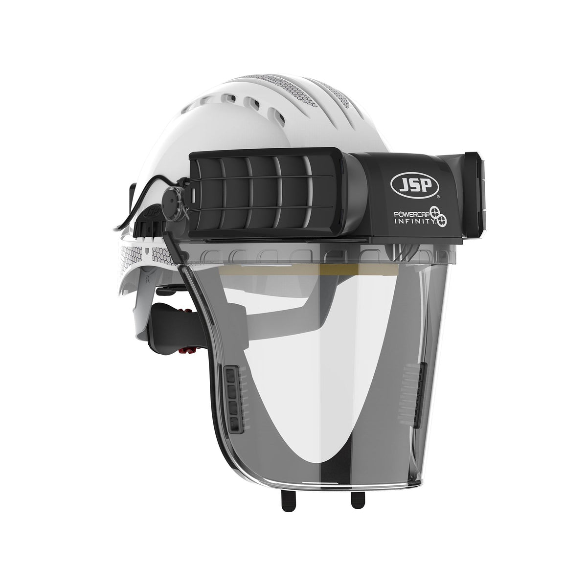 JSP Safety CEA646-000-1AN Powercap Infinity PAPR Respirator with White Helmet