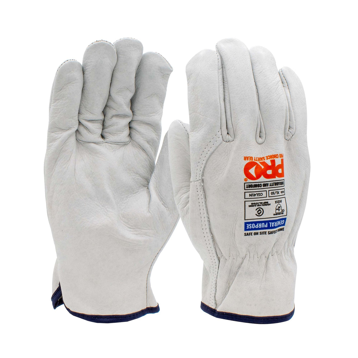 Pro Choice Safety Gear CGL41N Riggamate Natural Cowgrain Gloves
