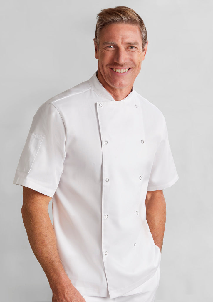 BizCollection CH232MS Mens Zest Short Sleeve Chef Jacket