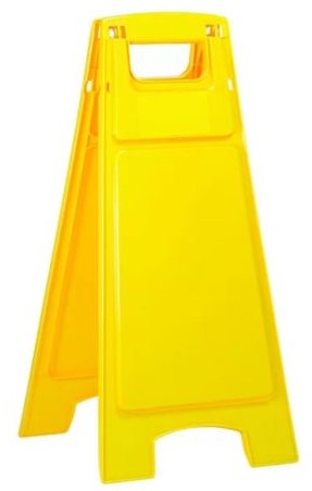 Plastic Sign Stand, , Blank Yellow